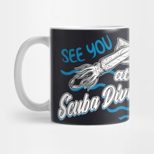 Vintage Scuba Diving Cuttlefish Mug